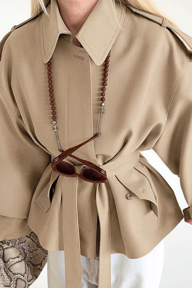 Autumn Winter New Lapel Long Sleeve Cardigan Coat