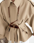 Autumn Winter New Lapel Long Sleeve Cardigan Coat