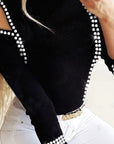 New Fashion Women's Hollow Rhinestone Top