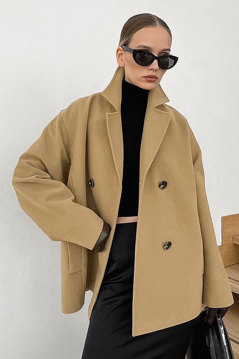 Autumn Winter European American Woolen Coat