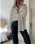 2026 New European and American Sequin Shirt
