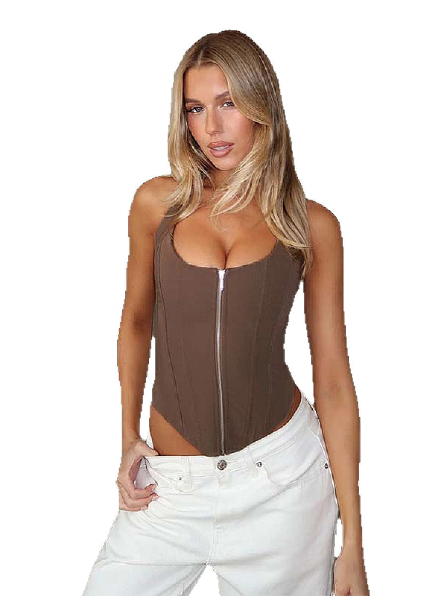Sexy Backless Crop Top with Tie Design
