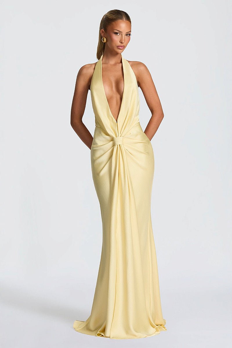Summer New Style Halter Neck Backless Long Dress