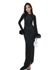 Fashionable Long Sleeve Polka Dot Dress