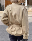 Stylish Long Sleeve Belted Coat for Women