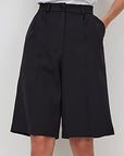 High-Waisted Casual Bermuda Shorts for Women