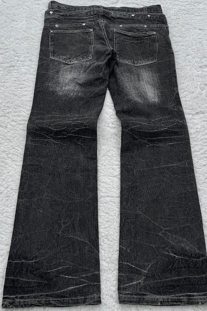 Vintage Y2K High-Waisted Flared Denim Pants