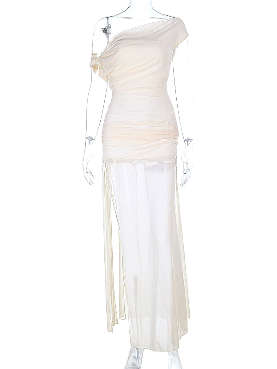 Fashionable Asymmetrical One-Shoulder Dress