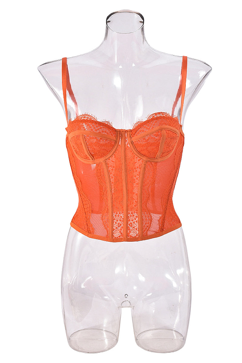 Nazada Sexy Lace Bodice Backless Camisole