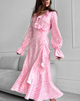 Elegant Ruffled V-Neck Dress for Women