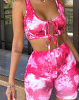 Summer Fashion Sexy Printed Tank Top and Shorts Set