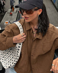 Casual Loose Long Sleeve Polo Jacket