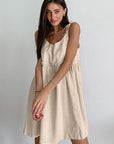 Brown Cotton Linen Dress for Women