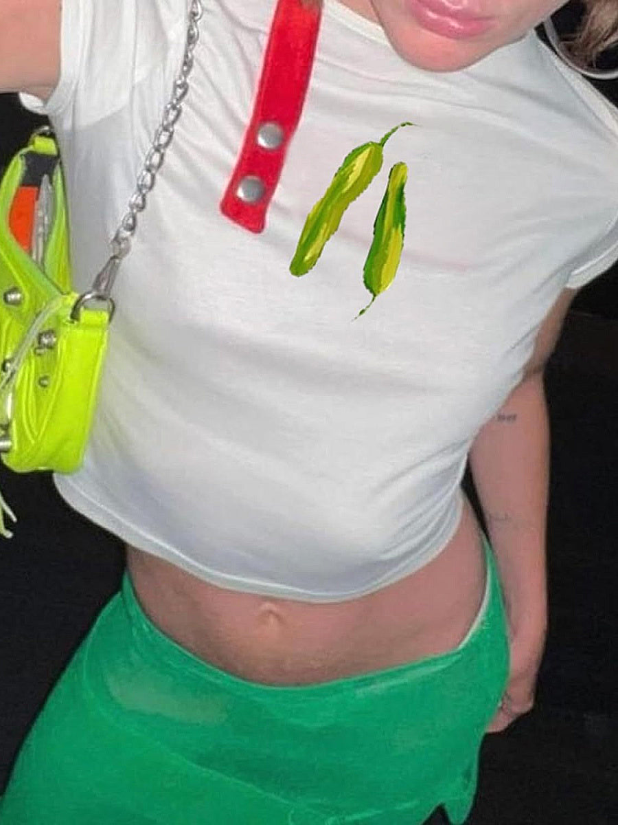 Trendy Summer T-Shirt with High Waist Pants