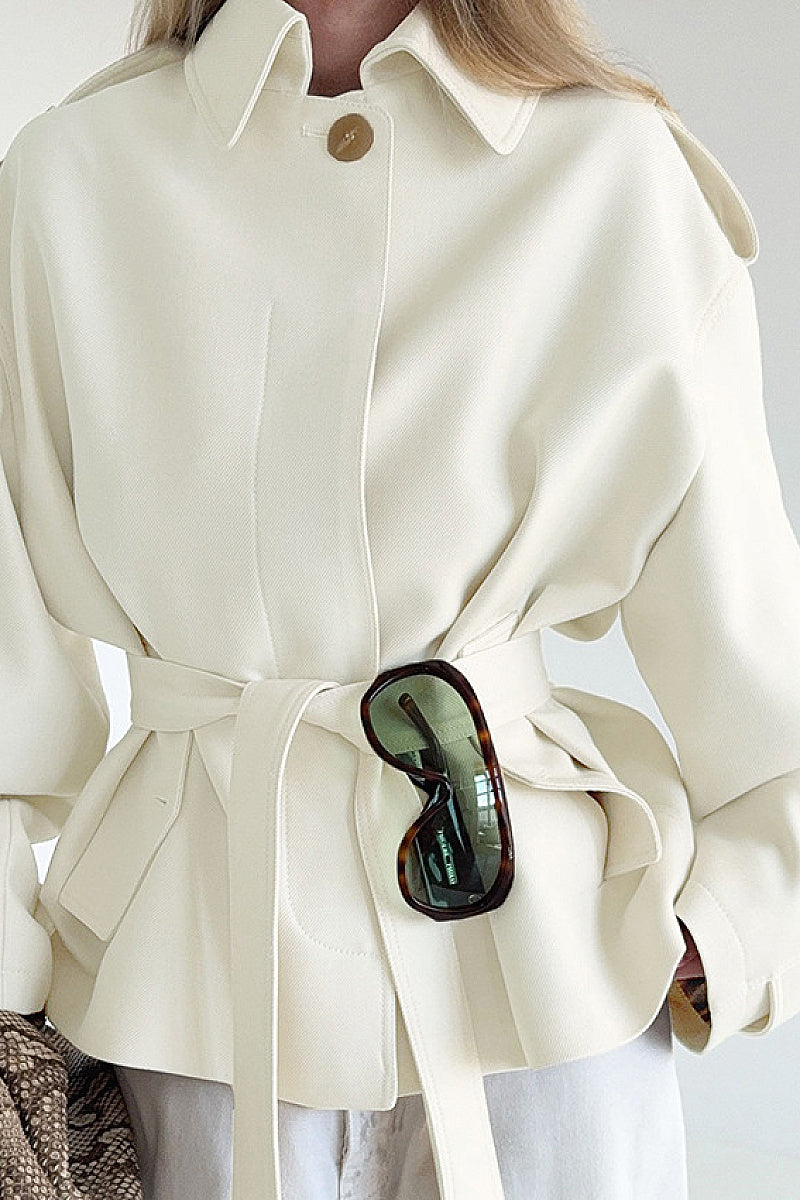 Autumn Winter New Lapel Long Sleeve Cardigan Coat