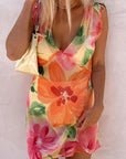 Summer Women's Chiffon V-Neck Floral Dress