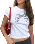 Trendy Summer T-Shirt with High Waist Pants