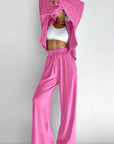 Pink Velvet Tracksuit for Women