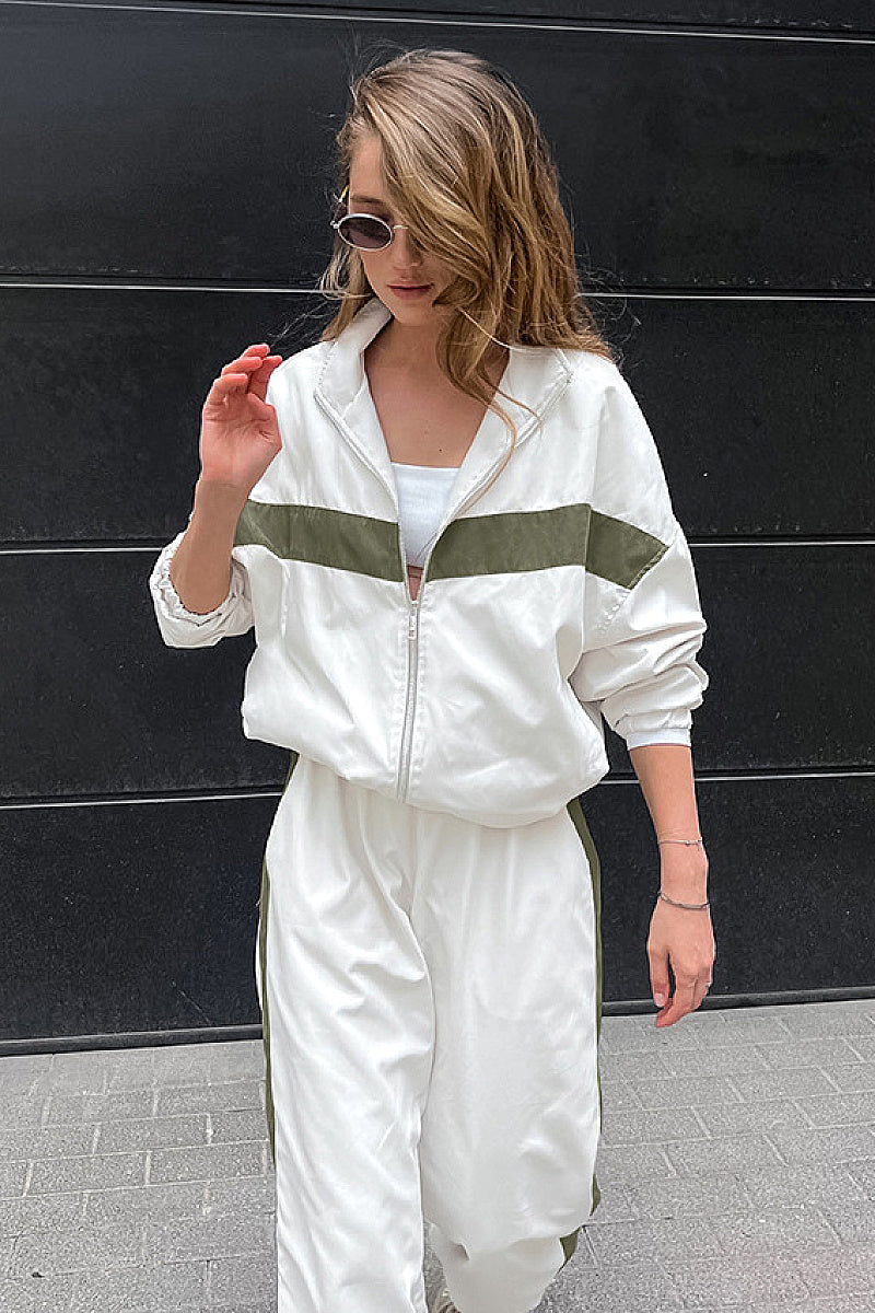 Fashion Color Block Sports Suit for Women