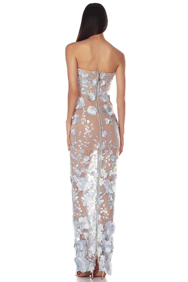 Elegant Lace Floral Bodycon Party Dress