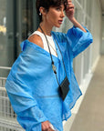 Autumn New Fashion Sheer Long Sleeve Tencel Shirt