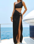 Summer Sexy Beach Dress with Asymmetrical Design