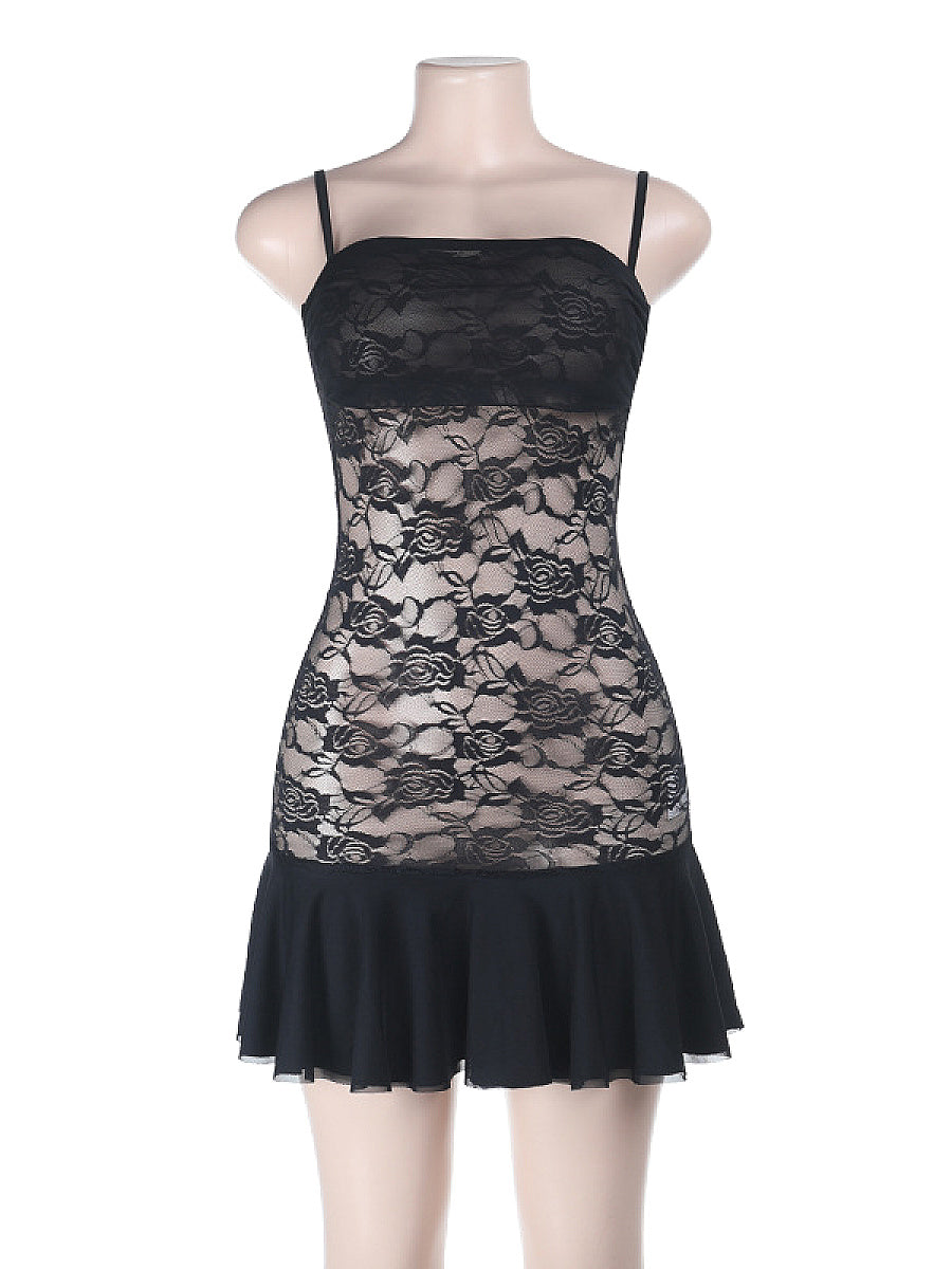 Sexy Lace Mini Slip Dress for Women
