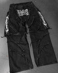 Vintage Patchwork Loose Denim Pants