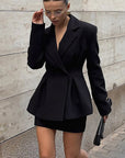 Fashionable Black Shirt and Skirt Set for Women