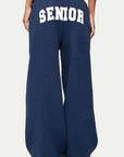 Trendy Letter Print Wide Leg Pants for Women