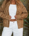 Stylish Stand Collar Jacket for Autumn and Winter