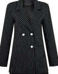 Elegant Striped Pearl Suit Set with Shorts and Pants