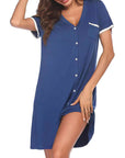 2024 Women's V-Neck Short Sleeve Color Block Dress