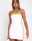 Chic Spring Casual Strapless Bodycon Dress