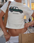 Trendy Summer T-Shirt with High Waist Pants