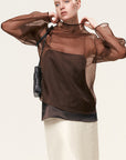 Chic Sheer Long Sleeve Top for Women