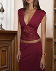 Fashionable Sleeveless V-Neck Cardigan Top for Women
