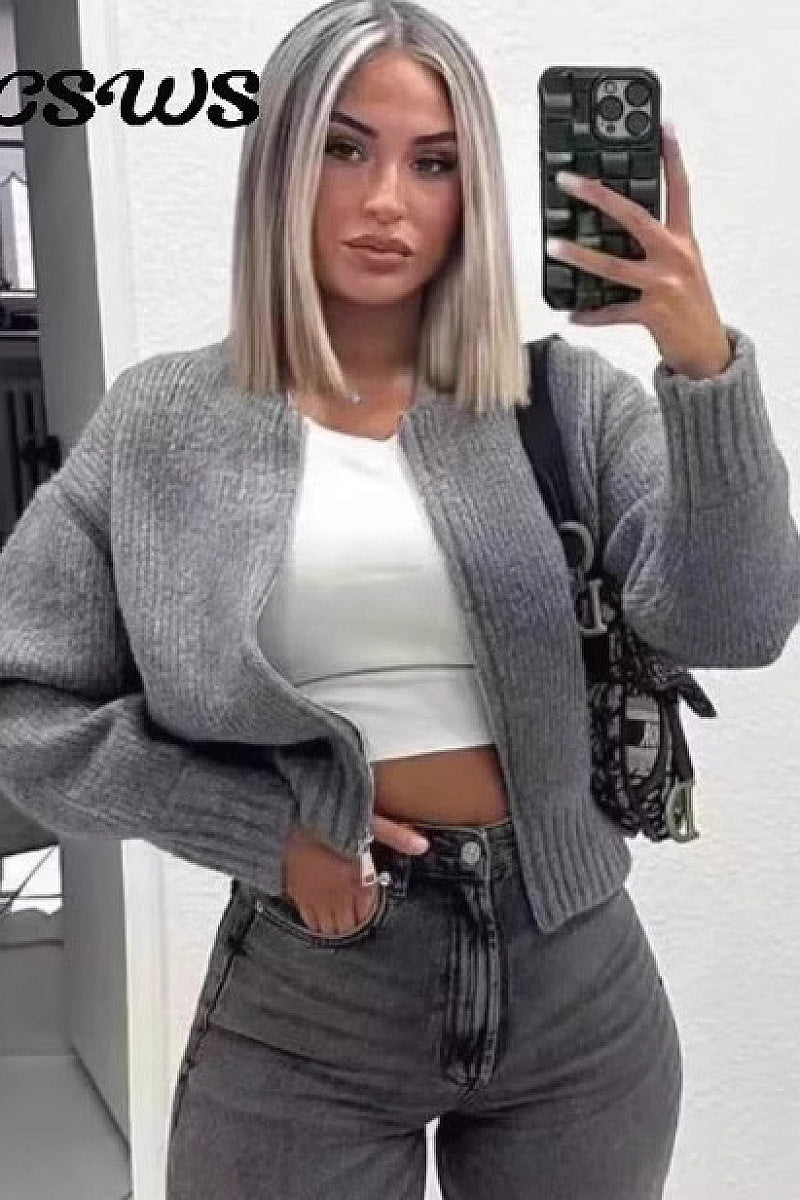 Casual Open Front Cardigan Jacket for Women