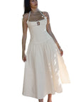 French Style Sexy Hollow Out Long Dress