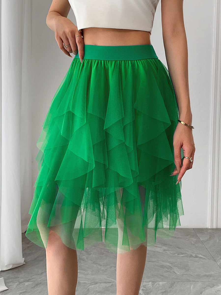 Princess Style Pleated Tulle Skirt