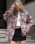 Vintage Plaid Oversized Long Sleeve Shirt