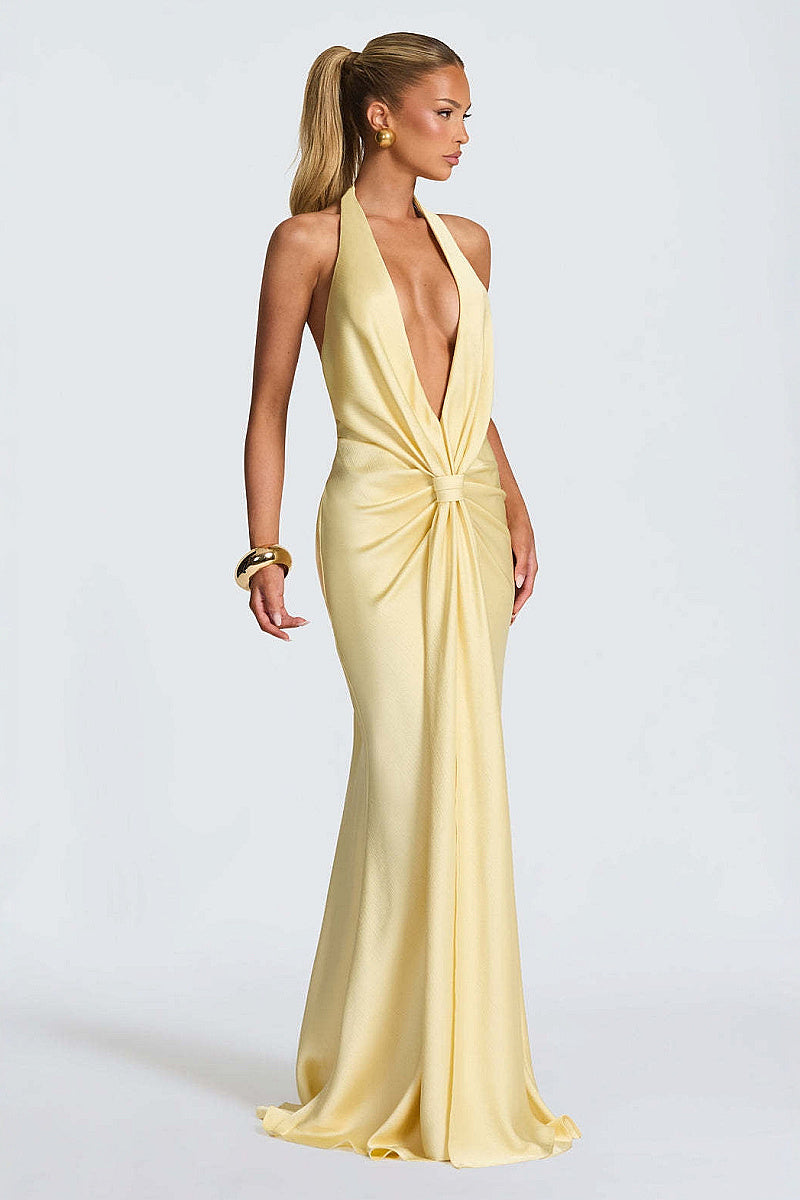Summer New Style Halter Neck Backless Long Dress