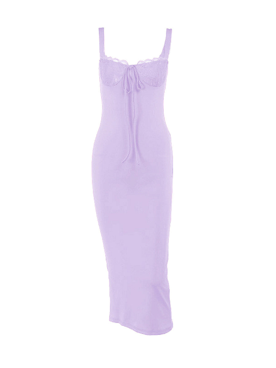 Elegant Summer Lace Spliced Dress