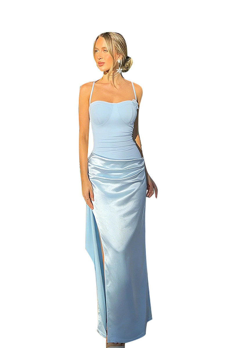 Chic Floral Patchwork Strapless Dress