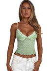 Sexy V-Neck Lace Camisole Top for Summer