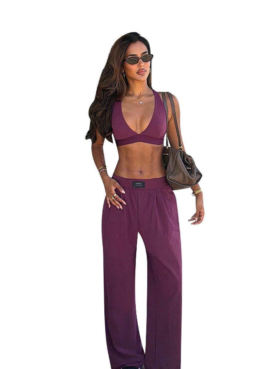 Stylish Backless Summer Outfit Set