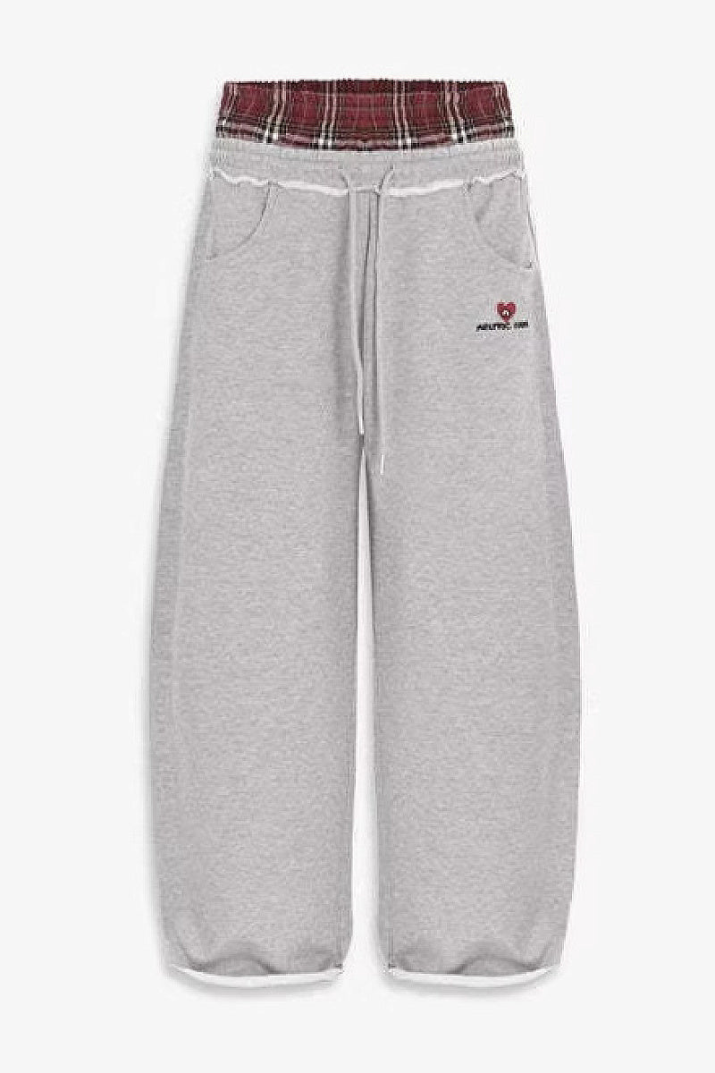 Retro Striped Embroidered Sports Pants for Men and Women