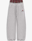 Retro Striped Embroidered Sports Pants for Men and Women