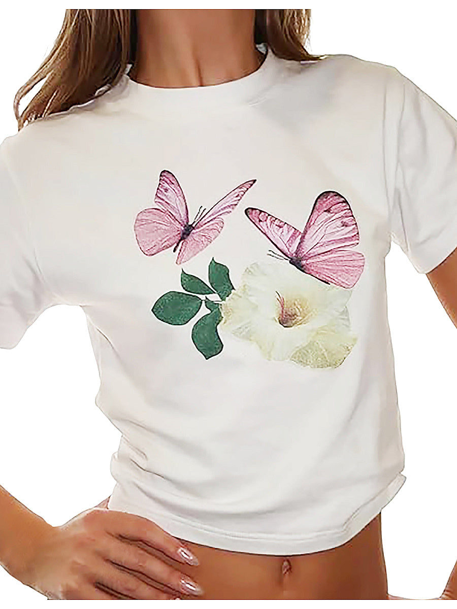 Summer Y2K Short T-Shirt with High Waist Pants