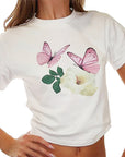 Summer Y2K Short T-Shirt with High Waist Pants